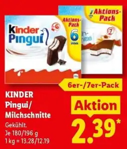 Lidl Kinder Pinguil Milchschneite Angebot