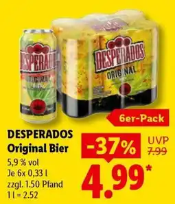 Lidl DESPERADOS Original Bier Angebot