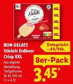 Lidl BON GELATI Stieleis Erdbeer Crisp XXL Angebot