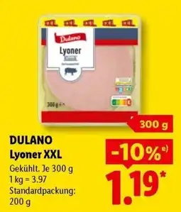 Lidl DULANO Lyoner XXL Angebot