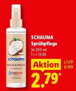 Lidl SCHAUMA Sprühpflege Angebot