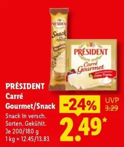 Lidl PRÉSIDENT Carré Gourmet/Snack Angebot