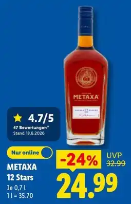 Lidl METAXA 12 Stars Angebot