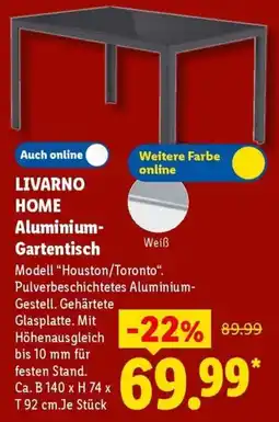 Lidl LIVARNO HOME Aluminium-Gartentisch Angebot