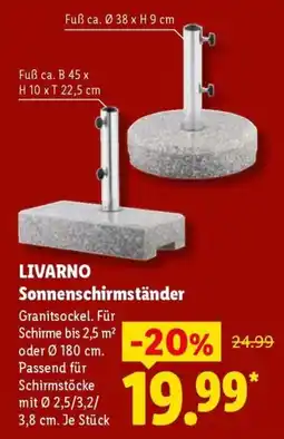 Lidl LIVARNO Sonnenschirmständer Angebot