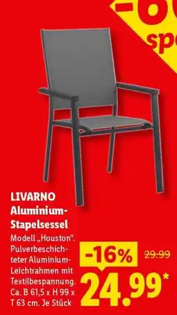 Lidl LIVARNO Aluminium-Stapelsessel Angebot