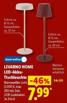 Lidl LIVARNO HOME LED-Akku-Tischleuchte Angebot