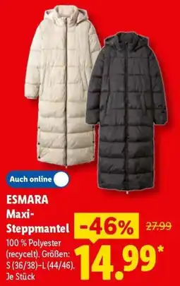 Lidl ESMARA Maxi-Steppmantel Angebot