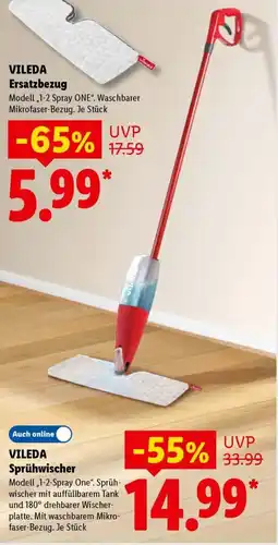 Lidl VILEDA Sprühwischer Modell "1-2-Spray One". Angebot