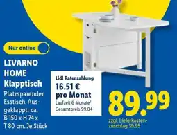 Lidl LIVARNO HOME Klapptisch Angebot