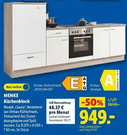 Lidl MENKE Küchenblock Angebot