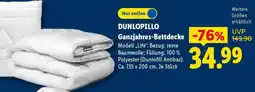 Lidl DUNLOPILLO Ganzjahres-Bettdecke Modell,,Life". Angebot