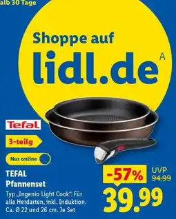 Lidl TEFAL Pfannenset Angebot