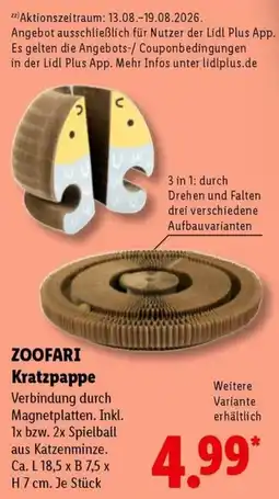 Lidl ZOOFARI Kratzpappe Angebot