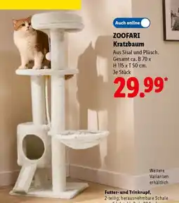 Lidl ZOOFARI Kratzbaum Angebot