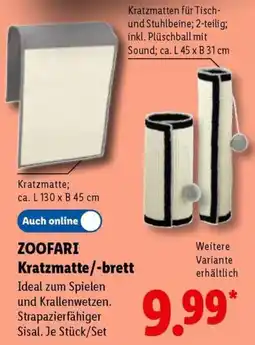 Lidl ZOOFARI Kratzmatte/-brett Angebot