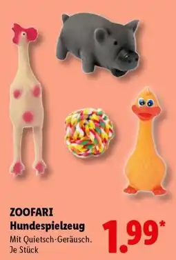 Lidl ZOOFA RI Hundespielzeug Angebot