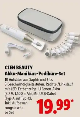 Lidl CIEN BEAUTY Akku-Maniküre-Pediküre-Set Angebot