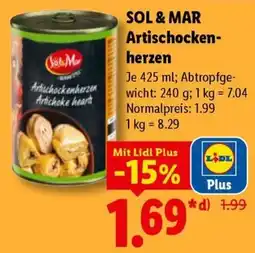 Lidl SOL & MAR Artischockenherzen Angebot