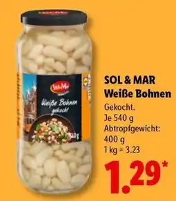 Lidl SOL & MAR Weiße Bohnen Angebot