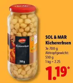 Lidl SOL & MAR Kichererbsen Angebot