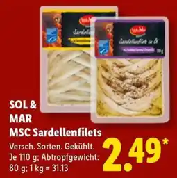 Lidl SOL & MAR MSC Sardellenfilets Angebot