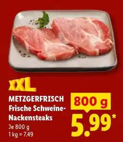 Lidl METZGERFRISCH Frische Schweine-Nackensteaks Angebot
