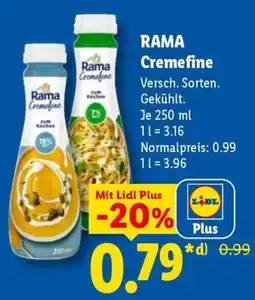 Lidl Rama Cremefine Angebot