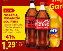 Lidl Coca-Cola/Fanta/Mezzo Mix/Sprite Angebot