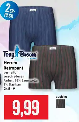 Stolz Tony Brown Herren-Retropant Angebot