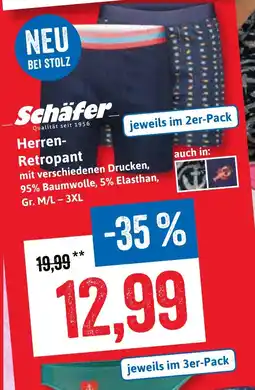 Stolz Schäfer Herren-Retropant Angebot