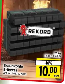 Herkules Baumarkt REKORD Braunkohle Briketts Angebot