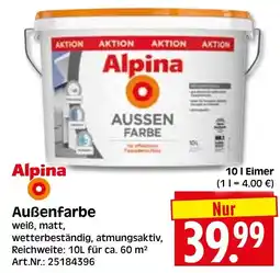 Herkules Baumarkt Alpina Außenfarbe Angebot