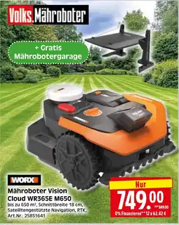 Herkules Baumarkt WORX Mähroboter Vision Cloud WR365E M650 Angebot