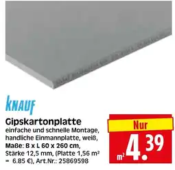 Herkules Baumarkt knauf Gipskartonplatte Angebot
