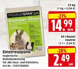 Herkules Baumarkt PREMIUMSPAN pet Kleintier-Streu Angebot