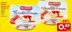Netto Marken-Discount Ehrmann Früchte-, Vanille- oder Grießtraum Angebot