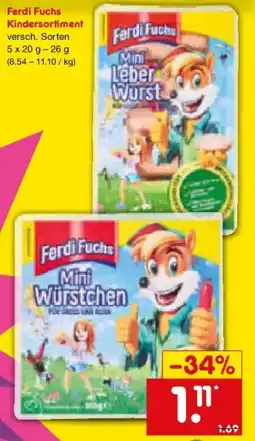Netto Marken-Discount Ferdi Fuchs Kindersortiment Angebot