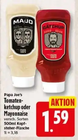 Elli Markt Papa Joe's Tomatenketchup oder Mayonnaise Angebot