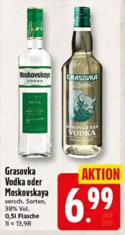 Elli Markt Grasovka Vodka oder Moskovskaya Angebot