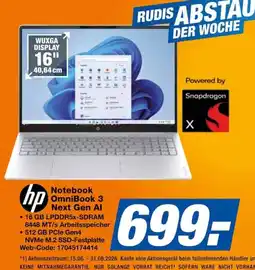 Expert hp Notebook OmniBook 3 Next Gen AI Angebot