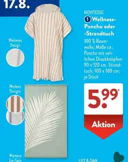 Aldi Süd Wellness-Poncho oder -Strandtuch LILY & DAN Angebot