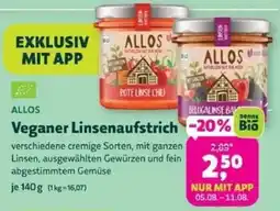 Denns BioMarkt ALLOS Veganer Linsenaufstrich Angebot