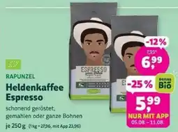 Denns BioMarkt RAPUNZEL Heldenkaffee Espresso Angebot
