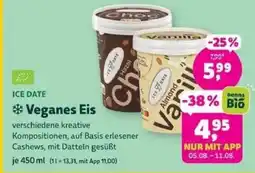 Denns BioMarkt ICE DATE Veganes Eis Angebot