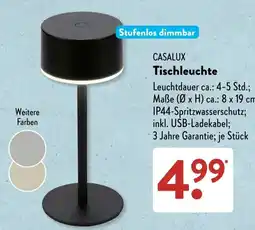 Aldi Süd CASALUX Tischleuchte Angebot