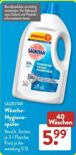 Aldi Süd SAGROTAN Wäsche-Hygiene-spüler Angebot