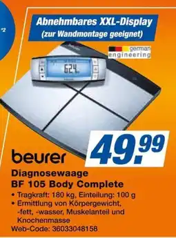Expert beurer Diagnosewaage BF 105 Body Complete Angebot