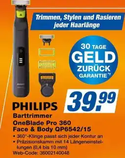 Expert PHILIPS Barttrimmer OneBlade Pro 360 Angebot