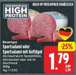 Edeka24 Bauerngut Sportsalami Angebot